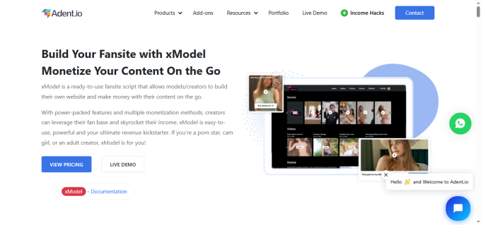 Adent webpage