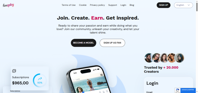 Fanspicy webpage
